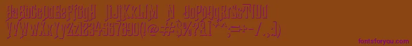 HauntedMouseShadowAlt-fontti – violetit fontit ruskealla taustalla