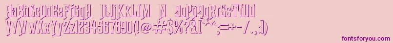HauntedMouseShadowAlt-Schriftart – Violette Schriften auf rosa Hintergrund