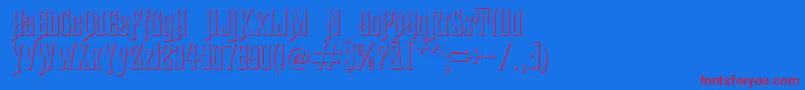 HauntedMouseShadowAlt Font – Red Fonts on Blue Background