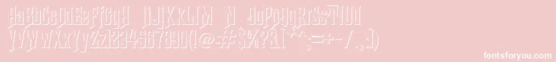 HauntedMouseShadowAlt Font – White Fonts on Pink Background