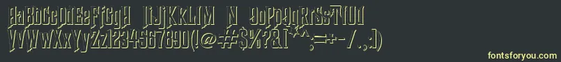 HauntedMouseShadowAlt Font – Yellow Fonts on Black Background