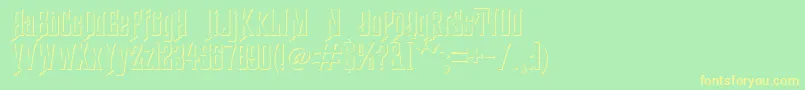 HauntedMouseShadowAlt Font – Yellow Fonts on Green Background