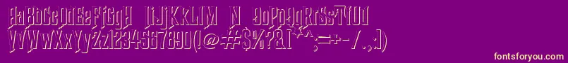 HauntedMouseShadowAlt Font – Yellow Fonts on Purple Background