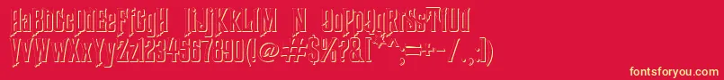 HauntedMouseShadowAlt Font – Yellow Fonts on Red Background