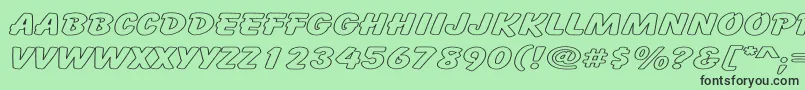 CartoonHollowExpanded Font – Black Fonts on Green Background