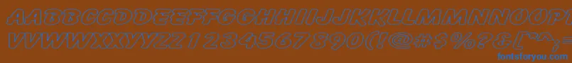 CartoonHollowExpanded Font – Blue Fonts on Brown Background