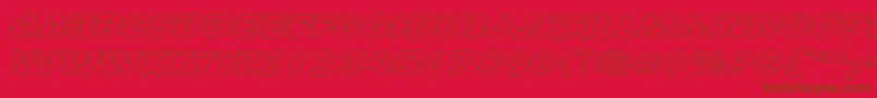 CartoonHollowExpanded Font – Brown Fonts on Red Background