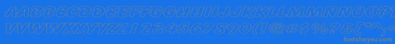 Weitere Informationen zur CartoonHollowExpanded-Schriftart CartoonHollowExpanded-Schriftart – Graue Schriften auf blauem Hintergrund