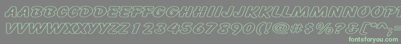 CartoonHollowExpanded Font – Green Fonts on Gray Background