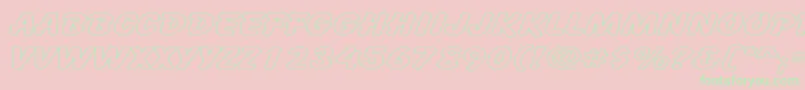 CartoonHollowExpanded Font – Green Fonts on Pink Background