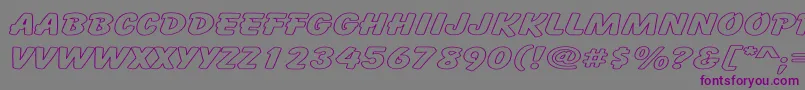 CartoonHollowExpanded Font – Purple Fonts on Gray Background
