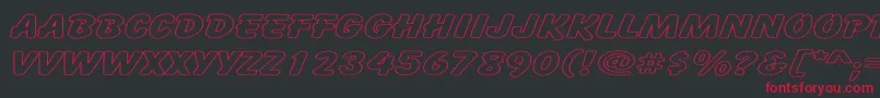 CartoonHollowExpanded Font – Red Fonts on Black Background