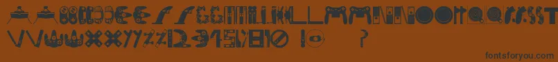 Consolefont Font – Black Fonts on Brown Background