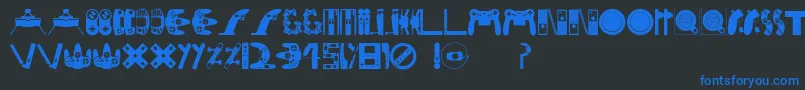 Consolefont Font – Blue Fonts on Black Background