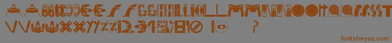 Consolefont Font – Brown Fonts on Gray Background