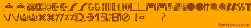 Consolefont Font – Brown Fonts on Orange Background