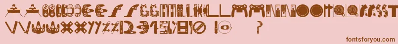 Consolefont Font – Brown Fonts on Pink Background