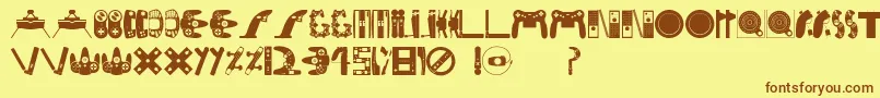 Consolefont Font – Brown Fonts on Yellow Background