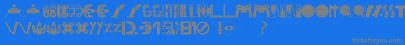 Consolefont Font – Gray Fonts on Blue Background