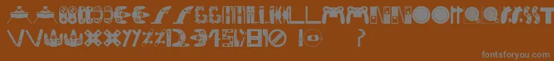 Consolefont Font – Gray Fonts on Brown Background