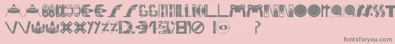 Consolefont Font – Gray Fonts on Pink Background