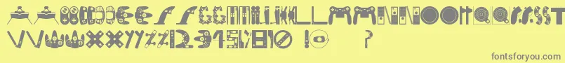 Consolefont Font – Gray Fonts on Yellow Background