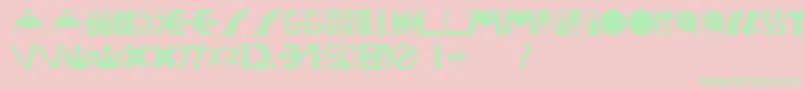Consolefont Font – Green Fonts on Pink Background