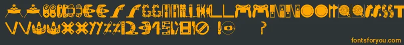 Consolefont Font – Orange Fonts on Black Background