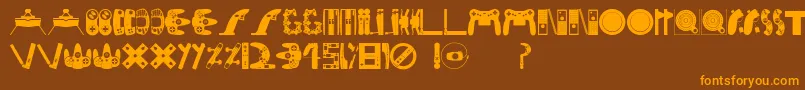 Consolefont Font – Orange Fonts on Brown Background