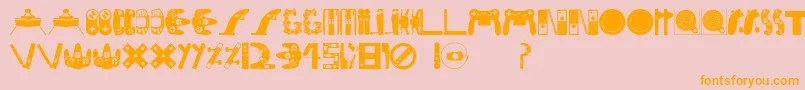 Consolefont Font – Orange Fonts on Pink Background