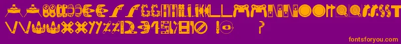 Consolefont Font – Orange Fonts on Purple Background