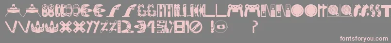 Consolefont Font – Pink Fonts on Gray Background
