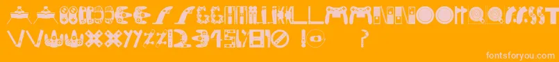 Consolefont Font – Pink Fonts on Orange Background