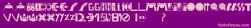 Consolefont Font – Pink Fonts on Purple Background