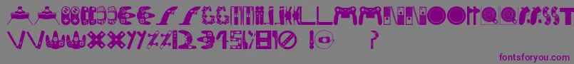 Consolefont Font – Purple Fonts on Gray Background