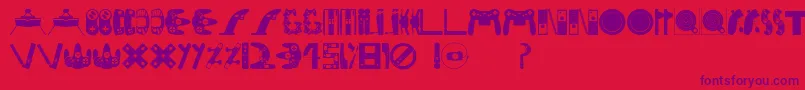 Consolefont Font – Purple Fonts on Red Background