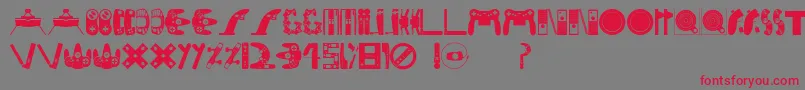 Consolefont Font – Red Fonts on Gray Background