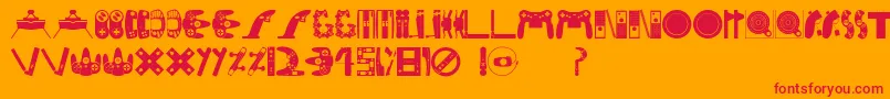 Consolefont Font – Red Fonts on Orange Background