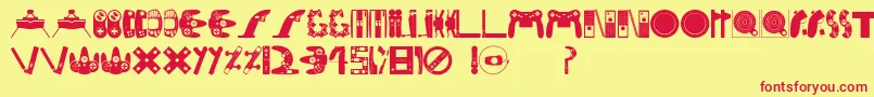Consolefont Font – Red Fonts on Yellow Background