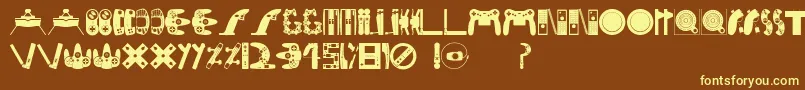 Consolefont Font – Yellow Fonts on Brown Background