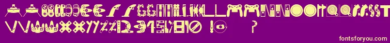 Consolefont Font – Yellow Fonts on Purple Background