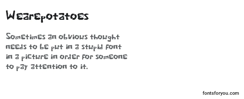 Review of the Wearepotatoes Font