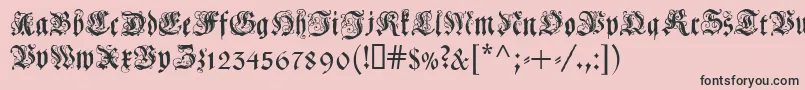 Coelcf Font – Black Fonts on Pink Background