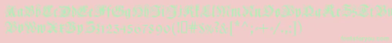 Coelcf Font – Green Fonts on Pink Background