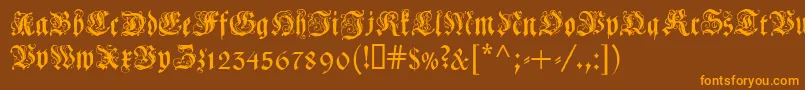 Coelcf Font – Orange Fonts on Brown Background