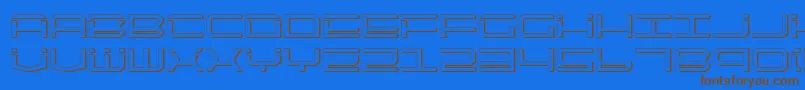 QuicktechShadow-fontti – ruskeat fontit sinisellä taustalla
