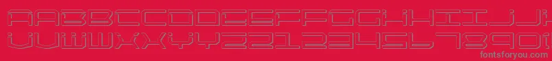 QuicktechShadow Font – Gray Fonts on Red Background