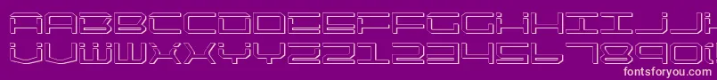QuicktechShadow-fontti – vaaleanpunaiset fontit violetilla taustalla