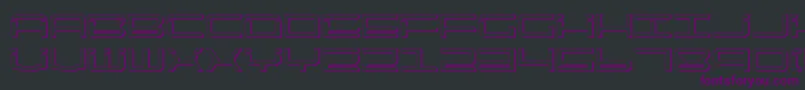 Шрифт QuicktechShadow – фиолетовые шрифты на чёрном фоне