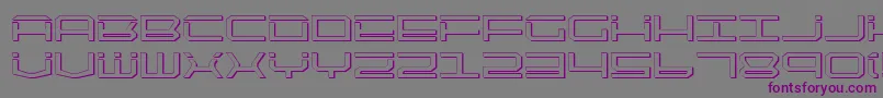 QuicktechShadow Font – Purple Fonts on Gray Background